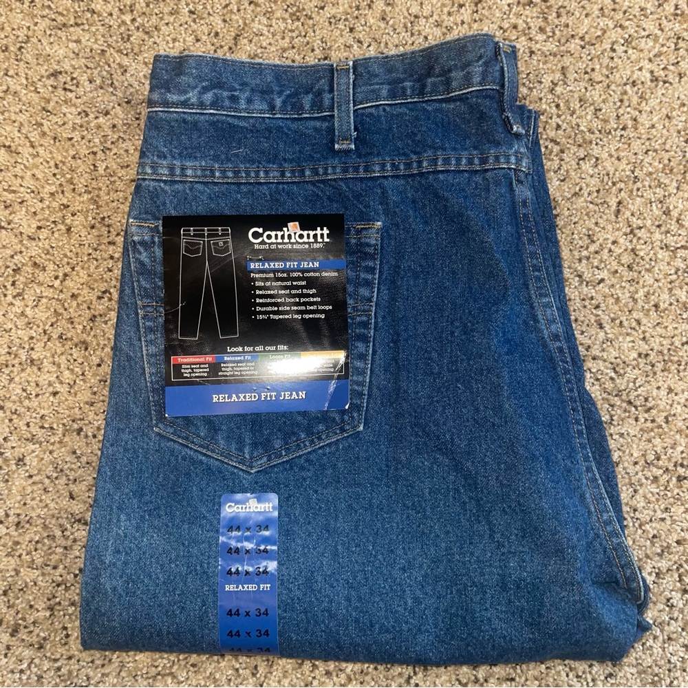 Carhartt Relaxed Fit Jean Medium Wash Size 44x34 NWT